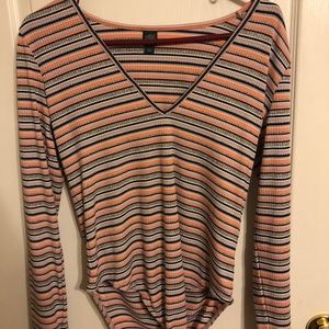 Wild Fable Striped Women’s Bodysuit